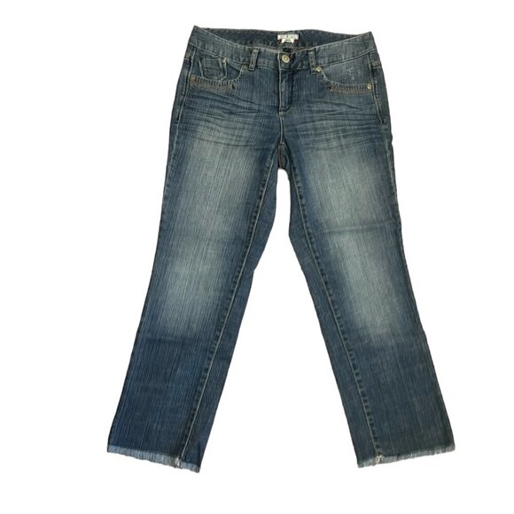 90s Vintage Tommy Hilfiger Freedom Crop Low Rise Raw Hem Jeans Size 4 - Picture 5 of 9